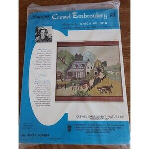 Hiawatha Crewel Embroidery Kit By Erica Wilson With Frame 6803 Summer New